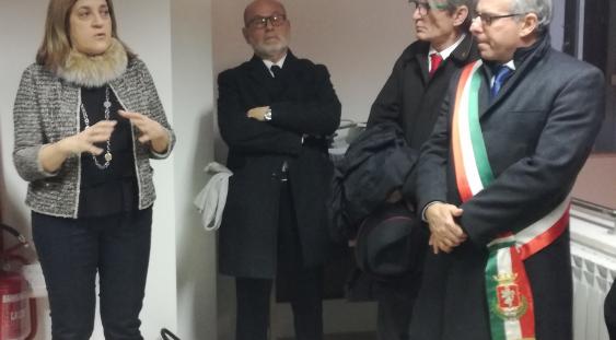 Norcia, sede USR-Umbria: presidente Marini, coordinatore Moretti, dirigente USR Umbria Battoni,  sindaco Alemanno