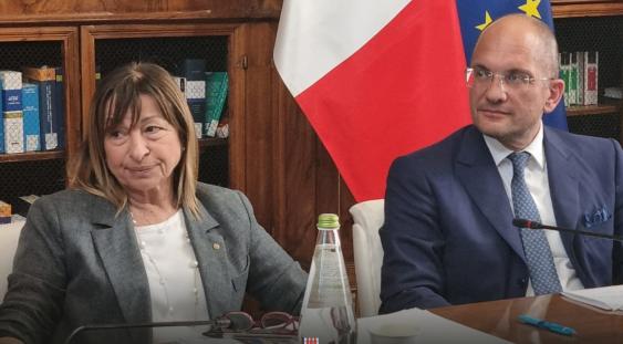 La Presidente della Regione Umbria Tesei con il Commissario straordinario Castelli